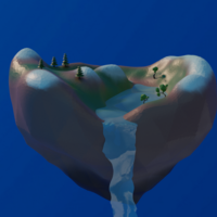 Low Poly island - built in blender (1)