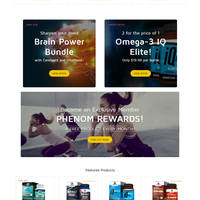 Health supplement eComm website design, and html/css build