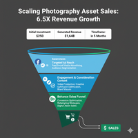 Grew photographer's sales $250 to $1600 via Meta Ads.