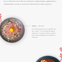 Restaurant Test Kitchen Website UI/Storytelling