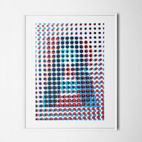 Screen Printed A/B Dot Poster