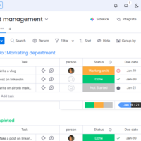 monday.com for projrct management