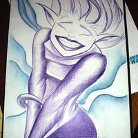 Illustration - Colored pencils over white paper