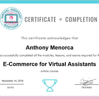 Certification(E-Commerce for VA)