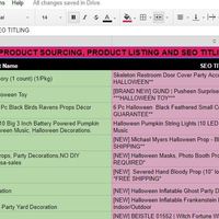 Completed task in product sourcing, listing and SEO titlin
