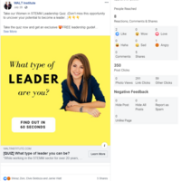 Lead quiz ad for women in STEM