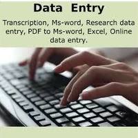 Data entry, transcription