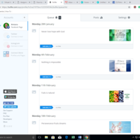 Screenshot of WordPress using Buffer