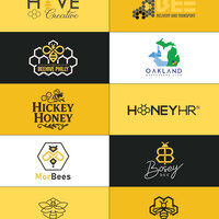 Creative Honey Bee Logos