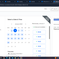Appointment schedule in Calendly