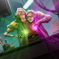 Think Twice card illustration for Keyforge