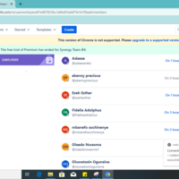 Samples of my Trello workspace and members 