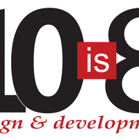 10 is 8 logo design