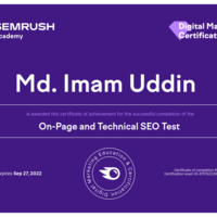 SEMrush Academy Cert