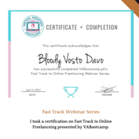 Certification on Fast Track to Online Freelanceing