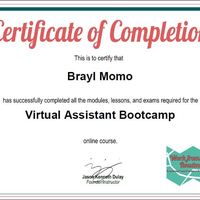 My Virtual Assistant Certificate