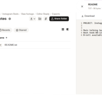Dropbox  folder  or video-editing Agency