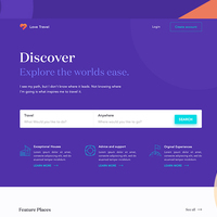 Tavel website landing page