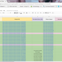 Google Sheet  (list of product uploads)