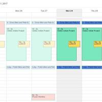 Weekly View - Google Calendar