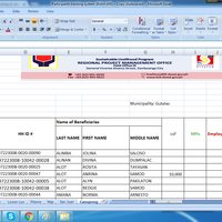 Encoded and filtered only for one barangay. First Page