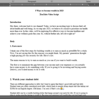 Professional Script Writing