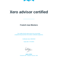 Xero Advisor Certified Certificate
