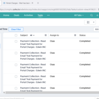 I attended to all tasks assigned to me using Zoho CRM