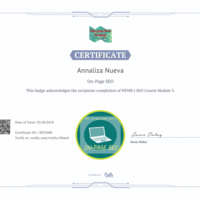 On-Page SEO Certificate