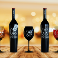 Wine Bottle and Glass Design