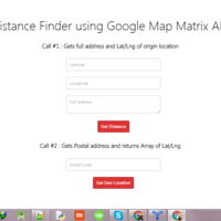 Google Map Matrix Api to find distance