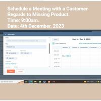 Scheduled meeting with a client