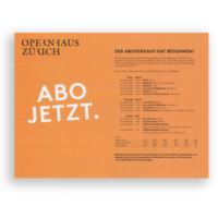 Print Advertisement for the Zurich Opera House