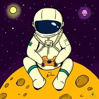 Space Gamer Illustration by Ed Aboyi 2024