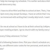 Sample task for Schedule management