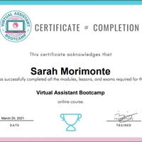 Virual Assistant Certifiicate