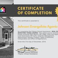 Real Estate Investing Tasks Course Certificat