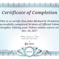 Video editing online course certificate