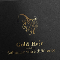 Gold hair logo