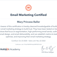 HubSpot Marketing Certificate