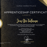 Apprenticeship Certificate