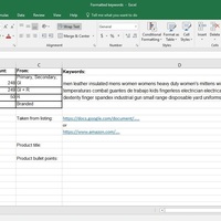 English keyword research - formatted keywords