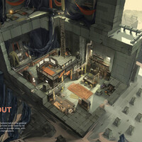 Khmer temple interior living area