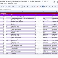 Healthcare, Technology, Law Firms Data Research 