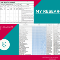 MY RESEACH ((MICROSOFT EXCEL/GOOGLE SHEET)