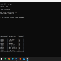 sample of MySQL