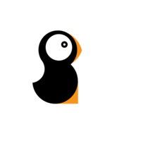 Lovely cute penguin logo