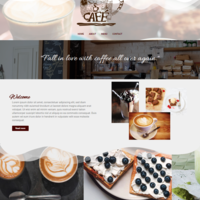 Coffee shop sample homepage