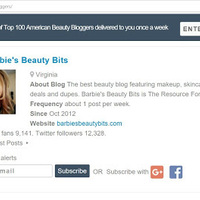 Ranked Number 13 In Top 100 Beauty Bloggers