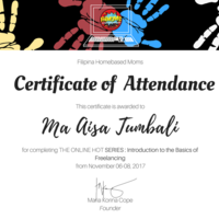 Certificate on Basic Freelancing